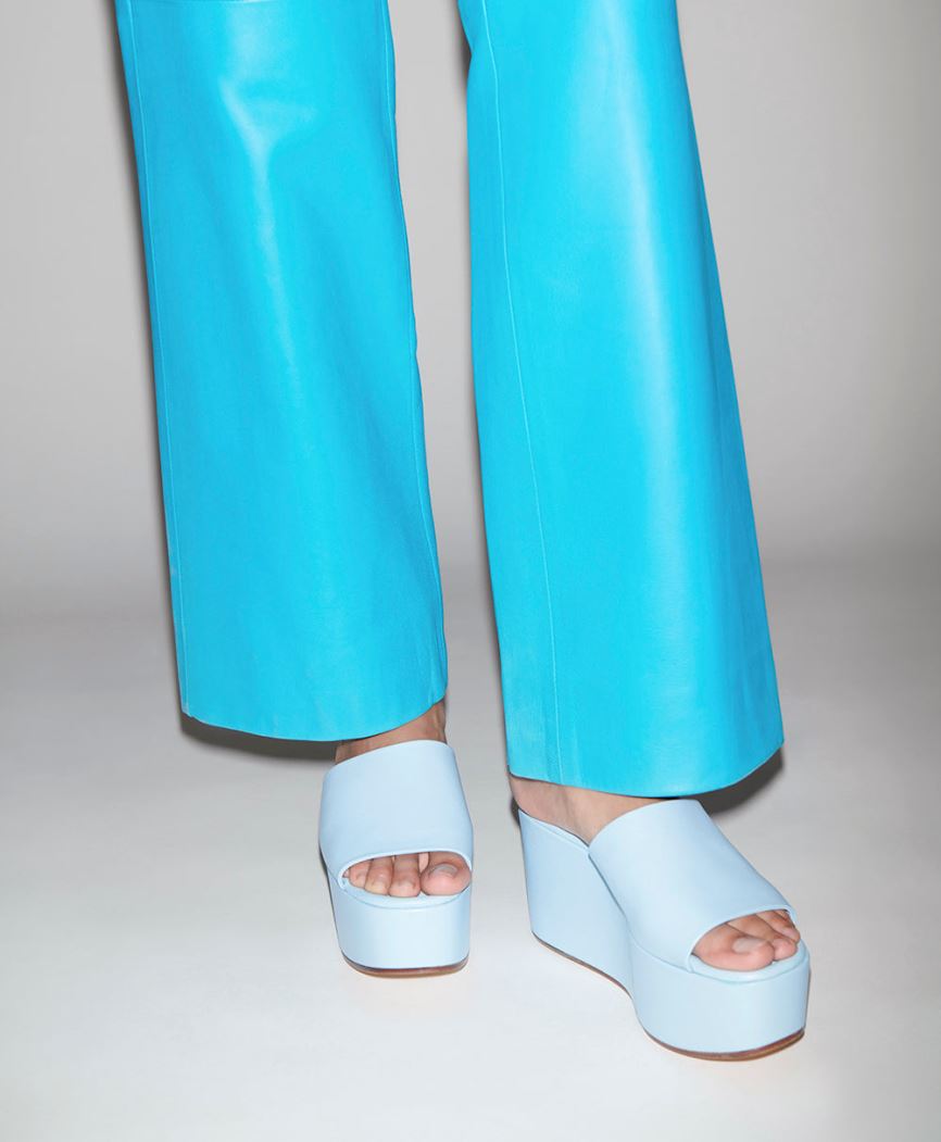 Women's Mansur Gavriel Platform Mules Light Blue | AU 5981XT